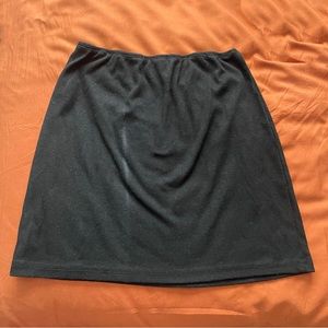 Black Bodycon Rib Skirt